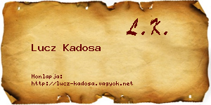 Lucz Kadosa névjegykártya